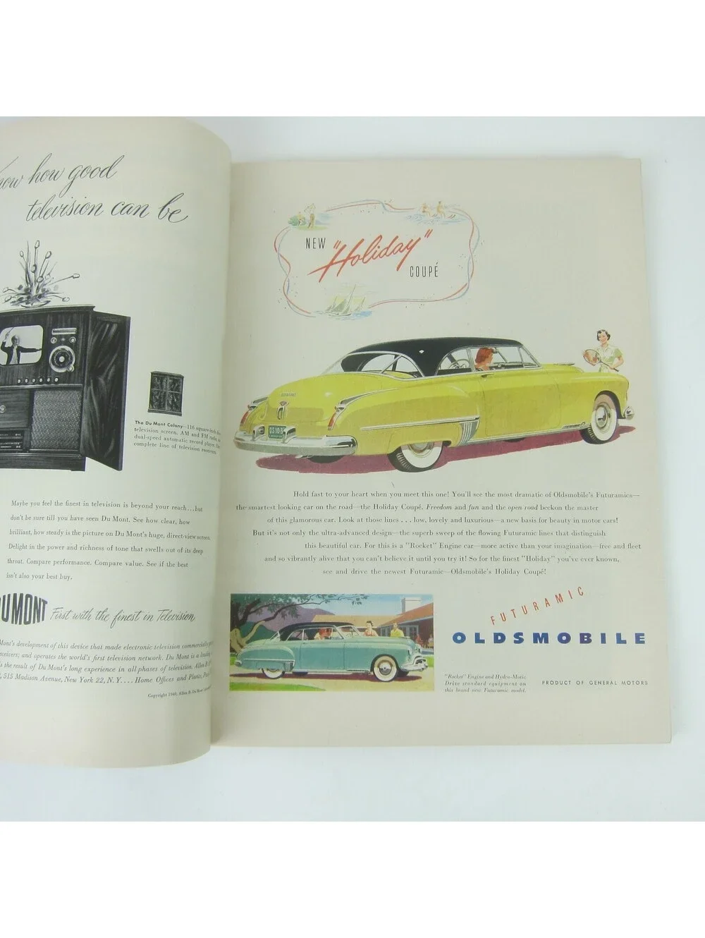Vintage FORTUNE Magazine August 1949 Robert Gwathmey Cover Oldsmobile, Buick Ads